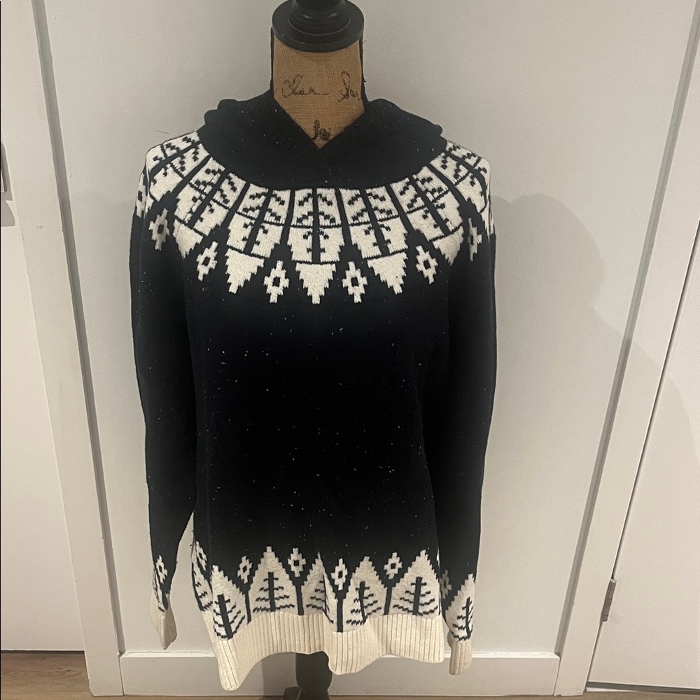 LOFT hooded fair isle Sweater